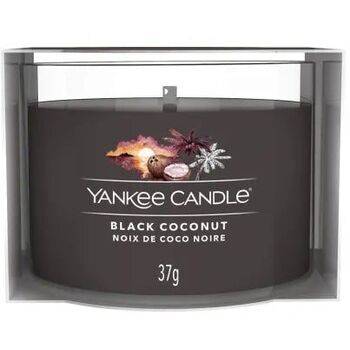 Black Coconut ( čierny kokos ) - Votívna sviečka v skle
